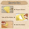 Plastic Self Adhesive Gold Foil Embossed Stickers DIY-WH0211-413-6