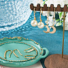 4Pcs 2 Styles Brass Micro Pave Clear Cubic Zirconia Earring Hooks KK-TA0003-30-5