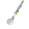 Natural Green Aventurine Chip Hanging Ornaments HJEW-TA00262-02-4