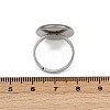 304 Stainless Steel Cuff Ring Components STAS-D372-05P-02B-3