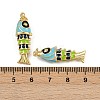 Brass Enamel Pendants KK-L241-23G-02-3