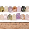 Natural Amethyst & Prehnite & Yellow Quartz & Lemon Quartz & Rose Quartz Beads Strands G-N347-18A-05-5