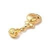 Rack Plating Brass Micro Pave Clear Cubic Zirconia Pendants ZIRC-H125-09G-3