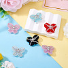 6Pcs 6 Colors Opaque Acrlyic Sparkling Rhinestones Beads SACR-TA0001-51-5
