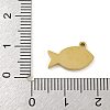 316 Surgical Stainless Steel Enamel Charms STAS-M073-35A-01G-3