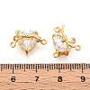 Brass Micro Pave Cubic Zirconia Chandelier Components Links KK-N263-41G-3