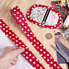 Polka Dot Printed Polyester Double Fold Bias Tape OCOR-WH0036-34B-3