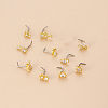 316L Surgical Stainless Steel Micro Pave Clear Cubic Zirconia L-Shaped Nose Rings WGD2F1E-18-2