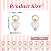 200Pcs Heart ABS Imitation Pearl Pendants PALLOY-BM00021-2