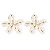 Flower Natural Shell Stud Earrings FS-WGD51F7-01-5
