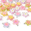 30Pcs 6 Colors Transparent Resin Pendants RESI-TA0004-74-2