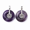 Natural Amethyst Pendants G-F640-B03-1