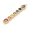Brass Micro Pave Cubic Zirconia Pendants KK-A295-06A-G-2
