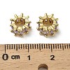 Brass Micro Pave Cubic Zirconia European Beads KK-B142-13B-02G-3