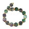 Dyed Natural Fuchsite Beads Strands G-F833-B04-01-5