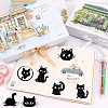 50Pcs PVC Self Adhesive Cat Cartoon Stickers STIC-B001-06-7