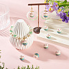 9Pcs Handmade Printed Porcelain Beads PORC-TADJ0001-01I-5
