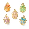 Luminous Handmade Glass Seed Beaded Teardrop Pendants PALLOY-MZ00962-1