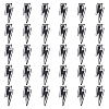 30Pcs Lightning Bolt Polyester Computerized Embroidery Iron on Patches PATC-HY0001-64-1