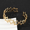 304 Stainless Steel Cuff Bangles for Women BJEW-U045-03G-1