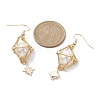 Shell Pearl Dangle Earrings EJEW-JE05498-02-3