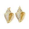 Brass Micro Pave Cubic Zirconia Pendants KK-B148-11G-1