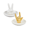 DICOSMETIC 2Pcs 2 Style Porcelain Jewelry Plate DJEW-DC0001-07-8