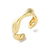 Rack Plating Brass Twist Wave Open Cuff Rings for Women RJEW-Q777-08G-5