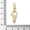 Brass Micro Pave Clear Cubic Zirconia Lobster Claw Clasps KK-Z137-17G-3