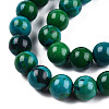 Dyed Natural Ocean White Jade Round Bead Strands G-R295-8mm-07-2