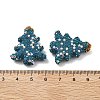 Christmas Tree Polymer Clay Rhinestone Beads CLAY-NH0001-10C-3