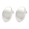 Rack Plating Brass Oval Stud Earrings EJEW-P242-07P-1