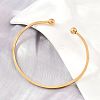 304 Stainless Steel Flat Open Cuff Bangles for Women SA-CBA45D5-26G-2