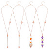 304 Stainless Steel Rose Flower Chain Necklaces NJEW-TAC0021-1