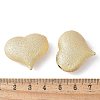 Heart Brass Beads KK-F892-36G-3