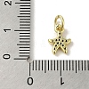 Brass Micro Pave Cubic Zirconia Charms KK-M283-22D-01-3