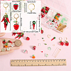 DIY Lampwork & Acrylic Vegetables and Fruits Leverback Earrings Making Kits DIY-SC0026-29-3