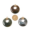 Natural Indian Agate Pendants PALLOY-JF00955-3