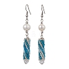 Natural Pearl Dangle Earrings EJEW-MZ00307-2