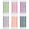 6 Rolls 6 Colors 6-Ply Metallic Polyester Embroidery Floss EMBR-CY0001-03-1