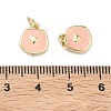 Brass Enamel Pendants KK-C251-36G-4