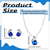 Alloy Rhinestone Pendant Necklace & Stud Earring Sets SJEW-LP0001-46A-2