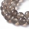 Natural Grey Agate Beads Strands X-G-G067-8mm-1-3