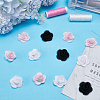 30Pcs 3 Styles 3D Rose Flower Polyester Computerized Embroidered Ornament Accessories FIND-GF0006-03B-4