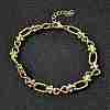 304 Stainless Steel Oval & Infinity Link Chain Bracelets for Women BJEW-K226-14C-G-2