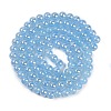 Baking Painted Electroplate Glass Beads Strands GLAA-G120-01C-2