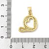 Brass Micro Pave Cubic Zirconia Pendants ZIRC-C012-01G-17-3