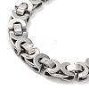 201 Stainless Steel Byzantine Chain Necklace LS-NJEW-F222-30P-3