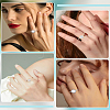 4Pcs 4 Styles 201 Stainless Steel Cuff Pad Ring Settings FIND-LP0001-08-4