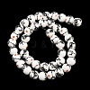 Handmade Flower Printed Porcelain Ceramic Beads Strands PORC-M006-8mm-02-4